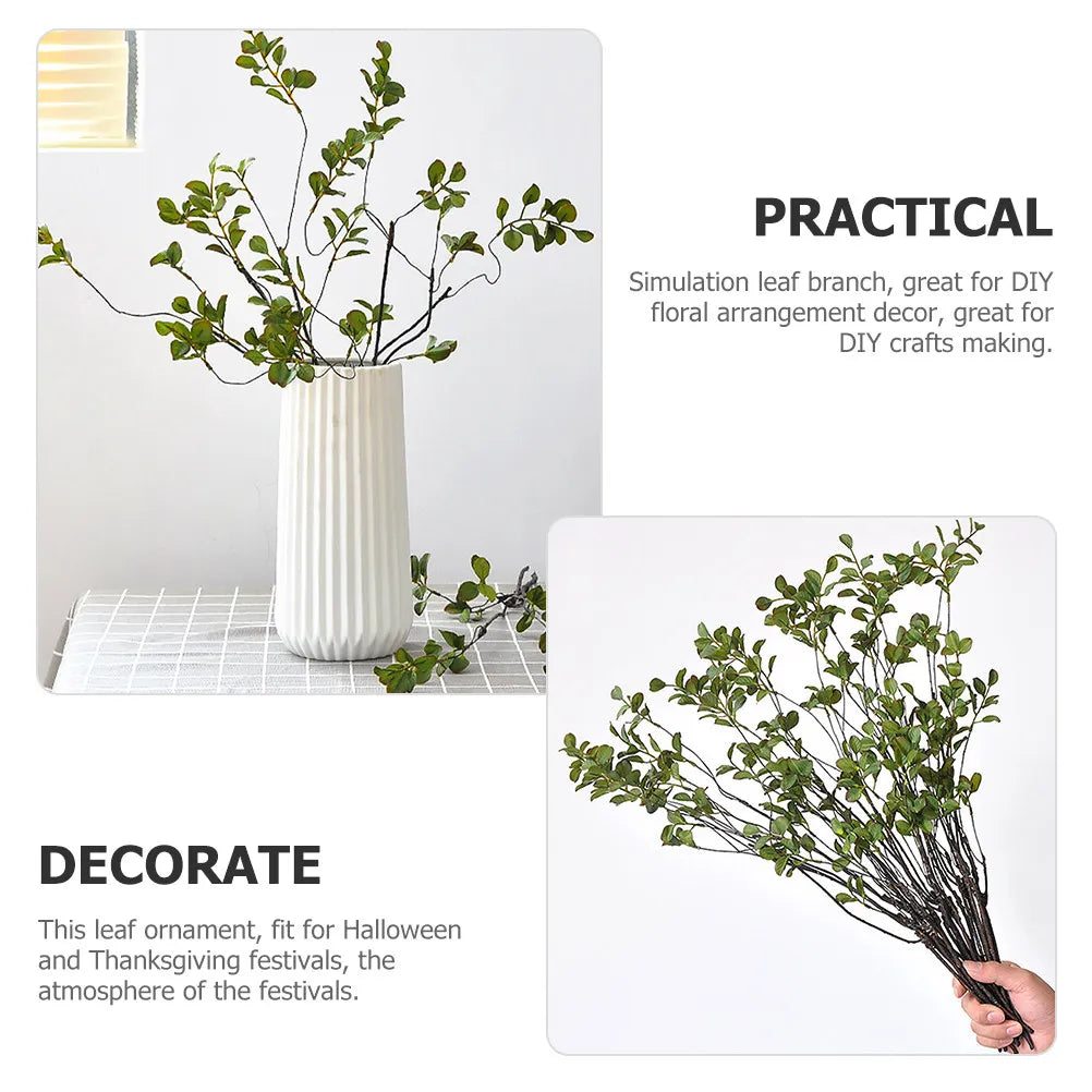 Artificial Leaf Branch Realistic Plastic Simulation Leaves Stems