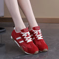 Spring Autumn Women's Comfortable Vintage Anti Slip Wear-resistant Zpaxo Red 40
