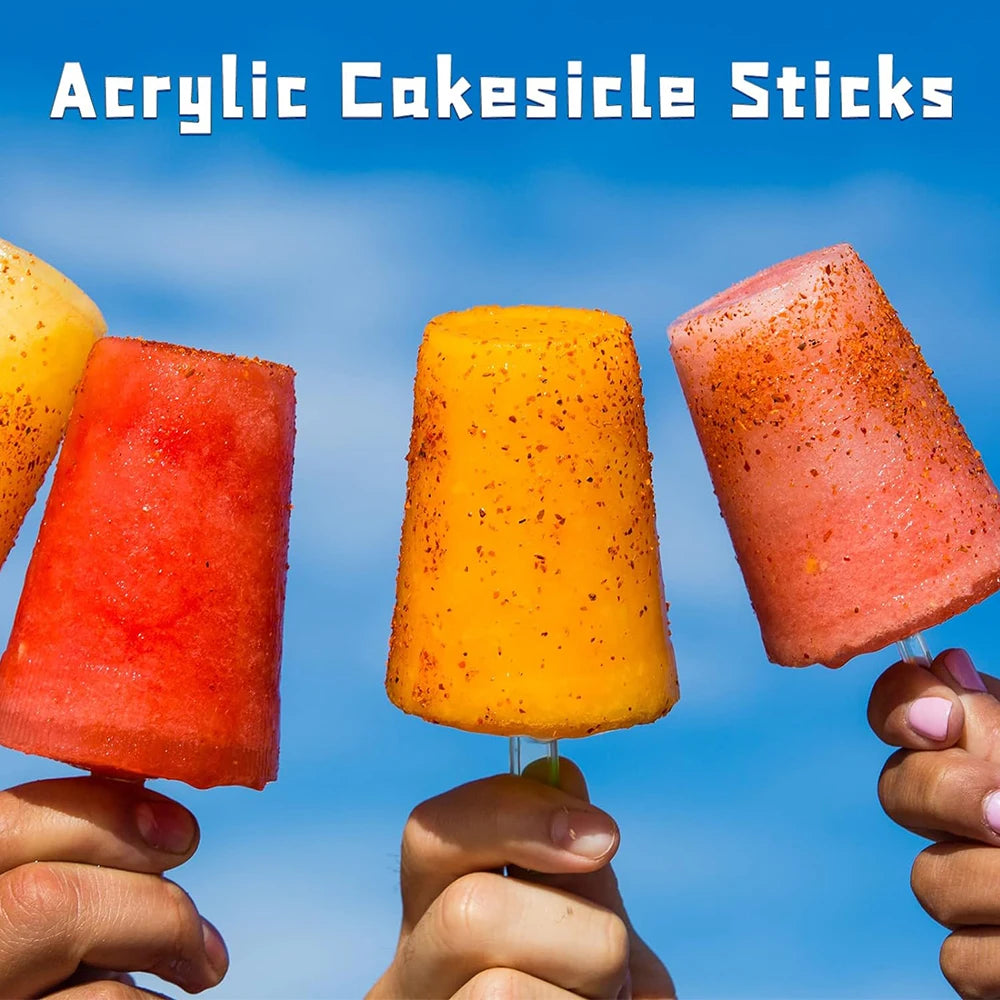 20Pcs Acrylic Popsicle Sticks Reusable Ice Cream Sticks Ice Pop Cake Candy Gifts Party Craft Supplies Zpaxo