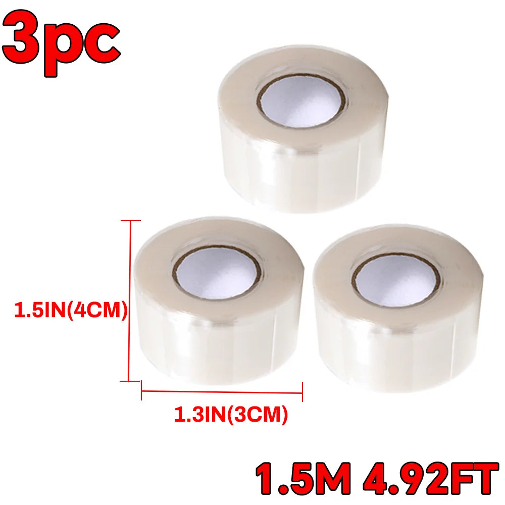 Seal Self Fusing Silicone Tape Weatherproof Self Fusing Silicone Sealing Tape for Emergency Pipeline Repair Bandage/Tool Fixing Zpaxo white 25mmx15mx3pc