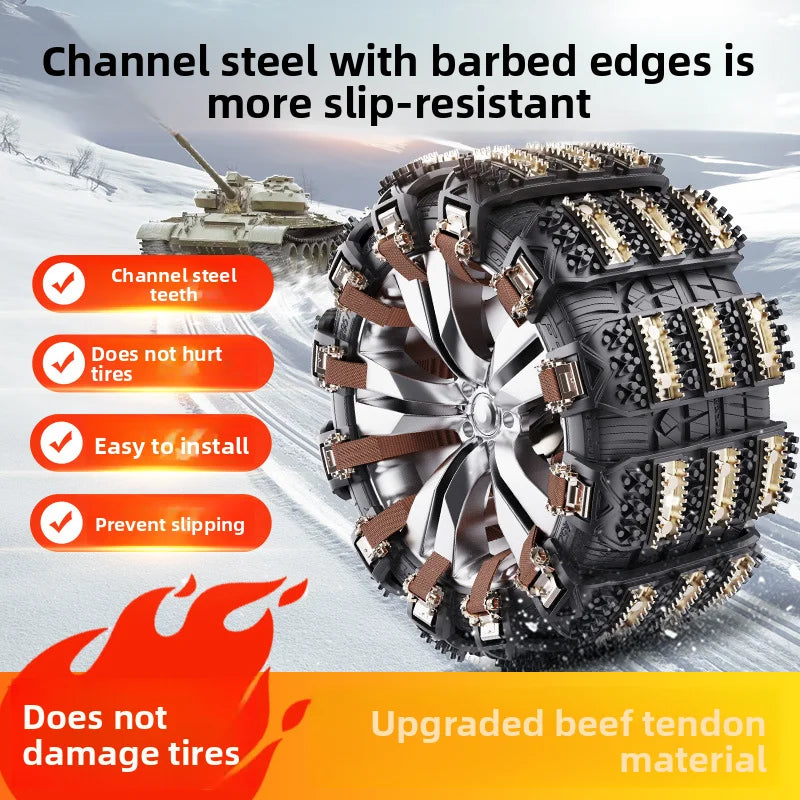 Universal TPU Snow Tire Chains – Anti-Skid Emergency Traction
