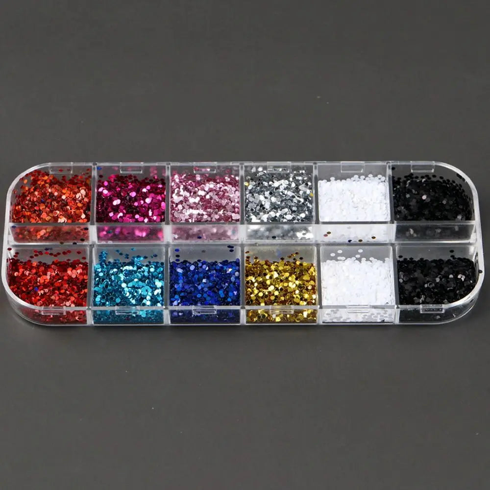 Y2K Cute Nail Sequins Kawaii Mini Flakes Black White Silver Golden Zpaxo Default Title