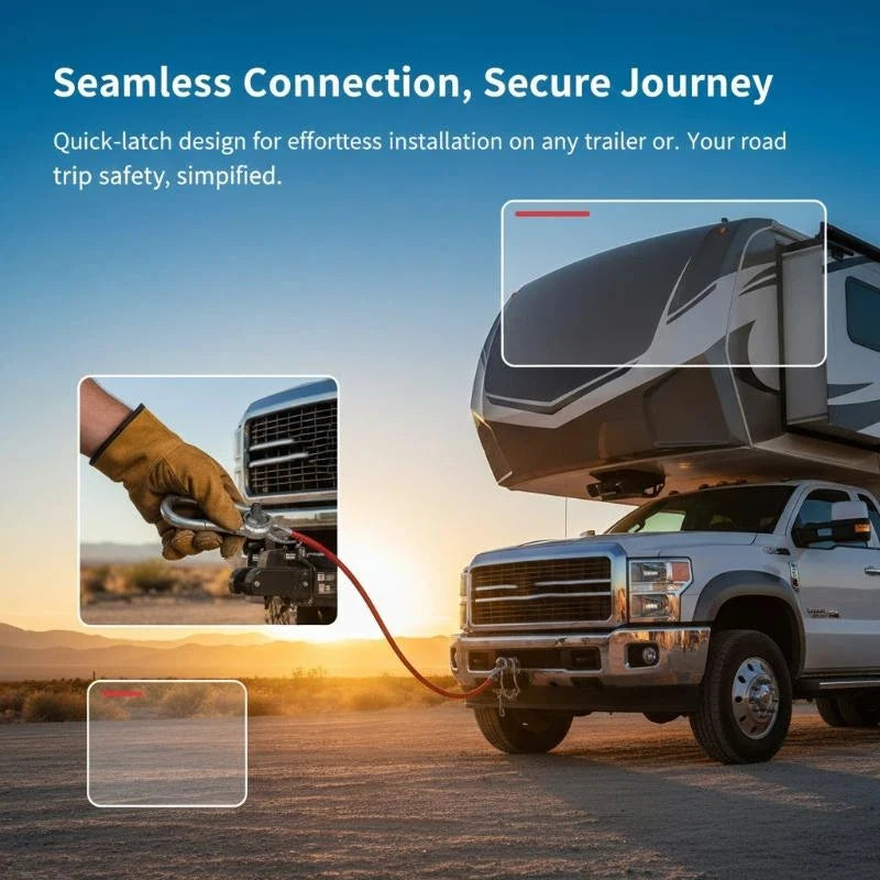Car Trailer Safety Rope Breakaway Cable Clevis End Caravans Zpaxo