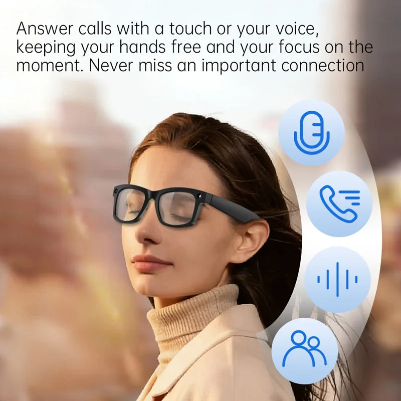 2026 New 800W Camera Smart Glasses Video Recording AI Photo Recognition Bluetooth Call Voice Translation AI Amart Glasses Zpaxo