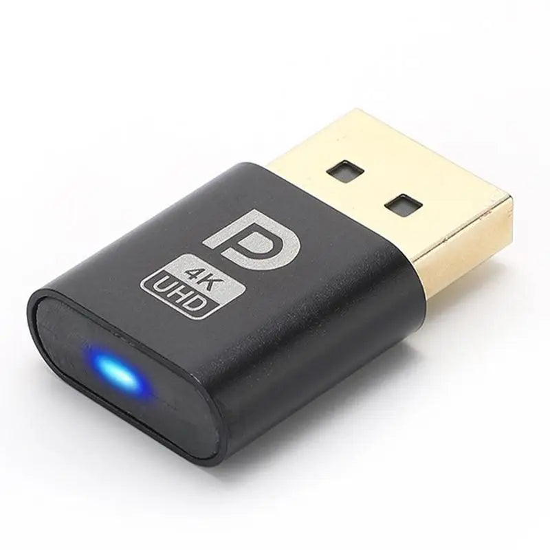 4K DisplayPort Dummy Plug – EDID Headless Virtual Display Adapter Display Adapter Zpaxo Black China