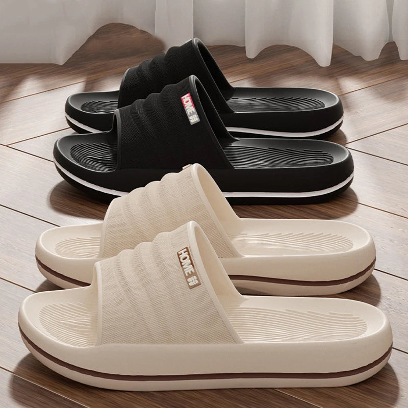 Summer Fashion Slippers Men Soft Anti-slip Bathroom Slides Indoor