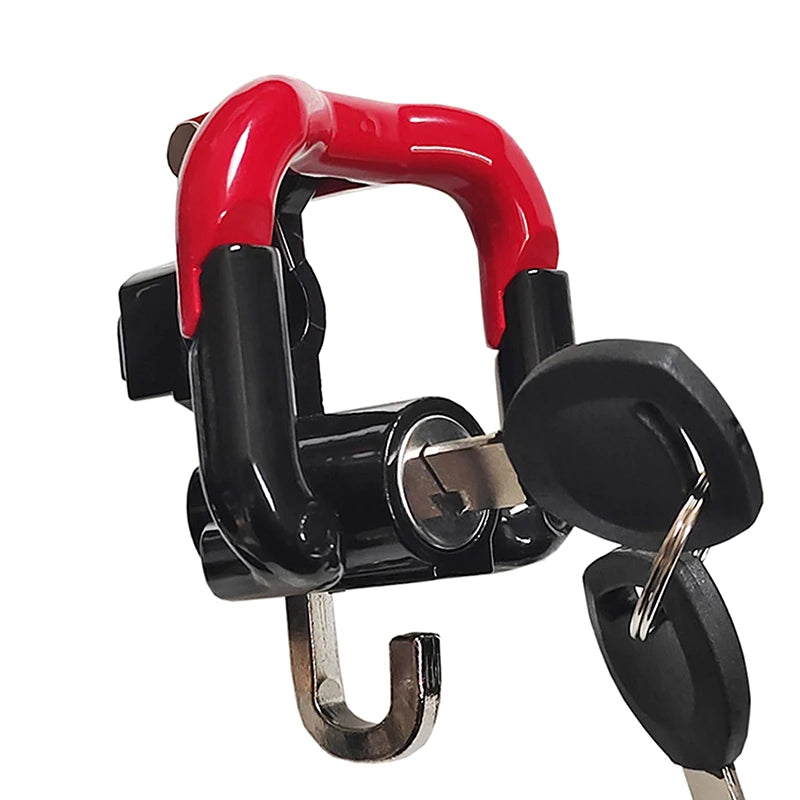 Aluminum Motorcycle Helmet Lock Anti-theft Bicycle Security 2 Keys
