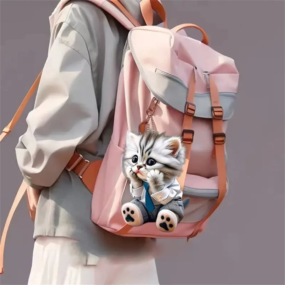 2D Acrylic Dog & Cat Pendant – Car, Xmas & Bag Ornament Acrylic Hanging Ornament Zpaxo