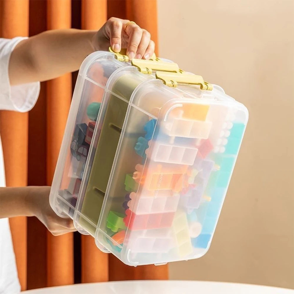 4-Layer Stackable Transparent Storage Box | Multi-Use Organizer