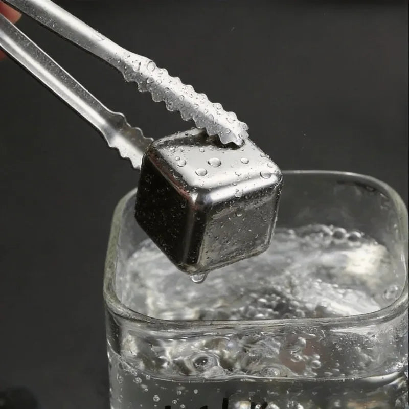 Reusable Stainless Steel Ice Cubes – No-Dilution Chilling Stones