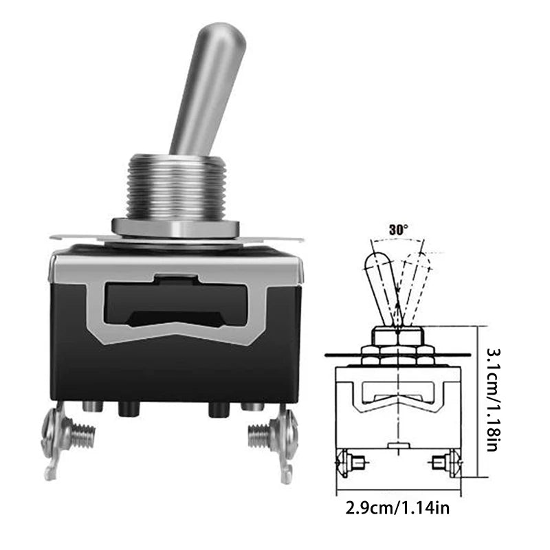 E-TEN1021 Off Switch Miniature Small SPST Toggle Heavy Duty