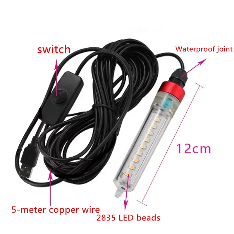 SHINEKNOT 20W LED Underwater Fish Lure Light | 4 Colors IP68 Underwater Fishing Light Zpaxo