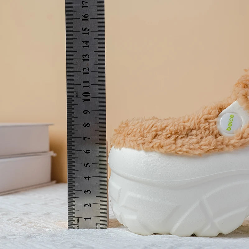 2025 Fashion Waterproof Cotton Slippers Women Winter Cashmere