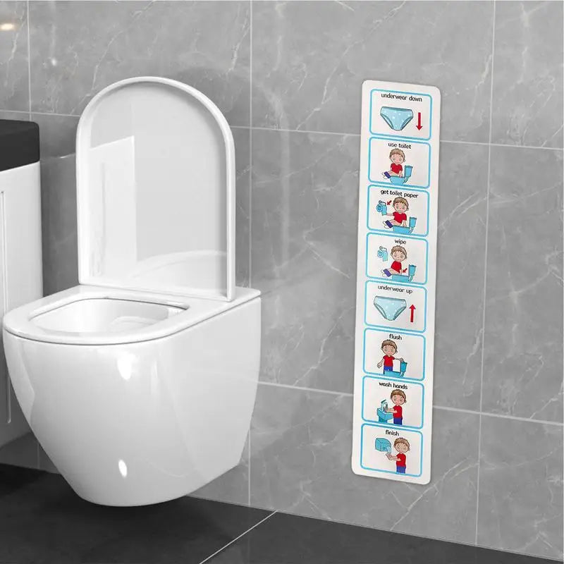 Toilet Training Chart Life Skills Visual Planner Teach Child Use Kids