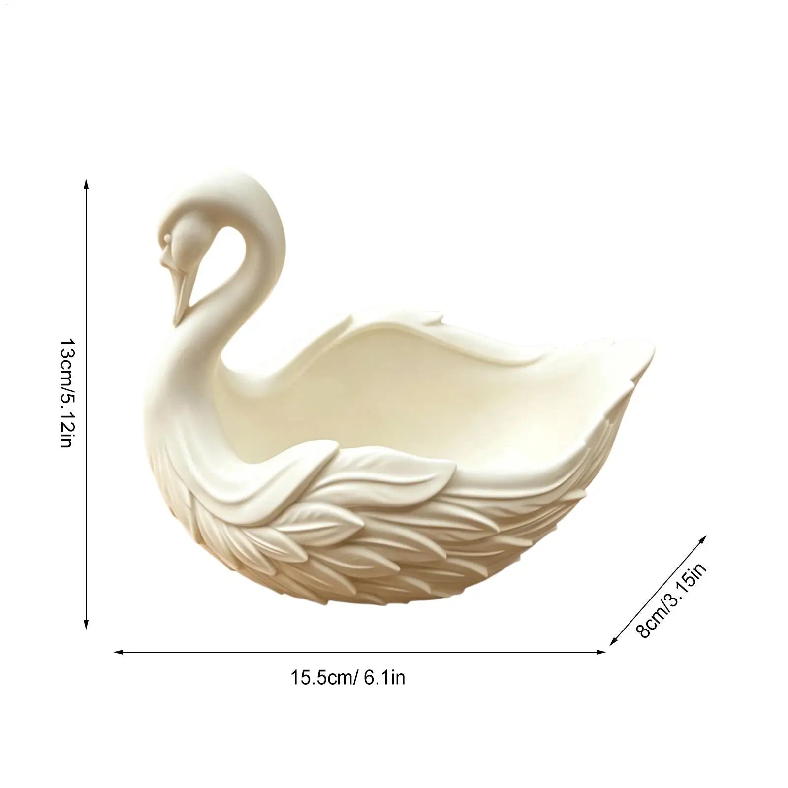 Entryway Bowl Multifunctional Elegant Swan Organizer Key Wallet