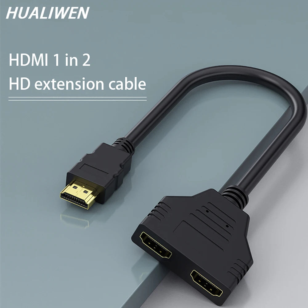 HDMI Splitter Cable 1 in 2 Out – 30cm 1080p Adapter HDMI Splitter Cable Zpaxo