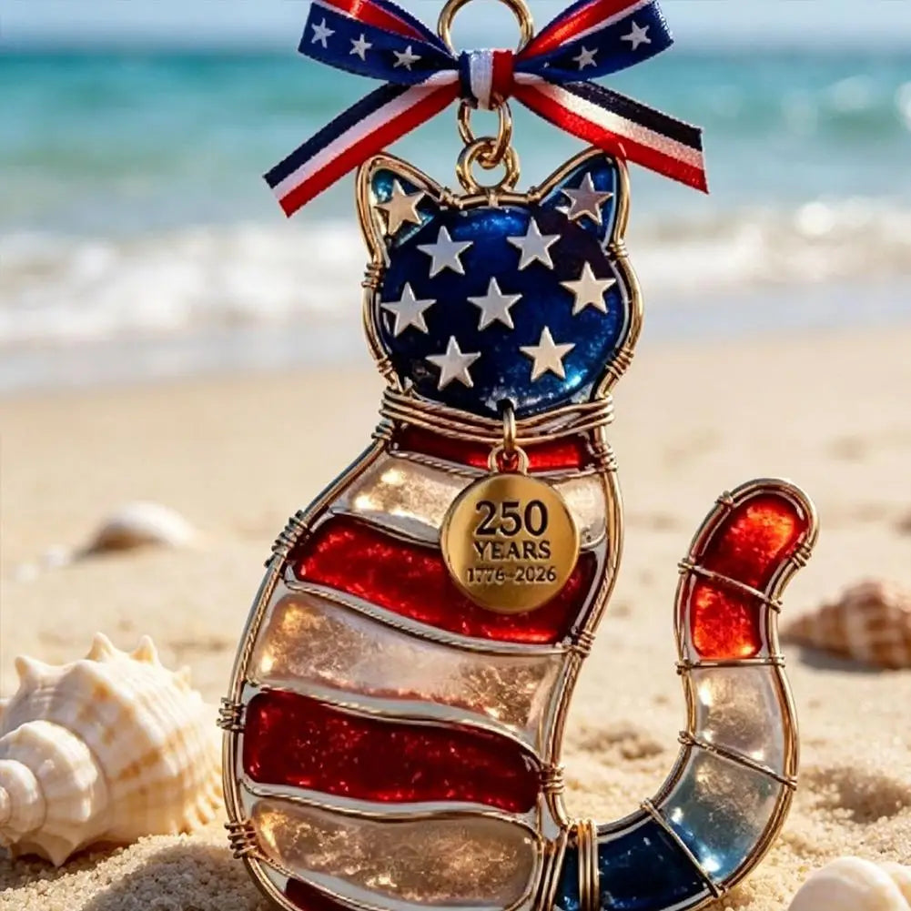 2D Patriotic Acrylic Ornaments Acrylic Window Hanging Butterfly Cat Shapes Hanging Decor For Friends & Cancer Patients Zpaxo
