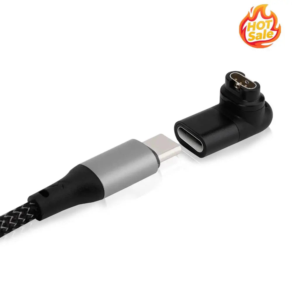 90 Degree 3D Elbow Charging Converter Watch Parts Type-C Female To for Garmin Charger Converter Adapter for Garmin Fenix 7/7S/7X Zpaxo
