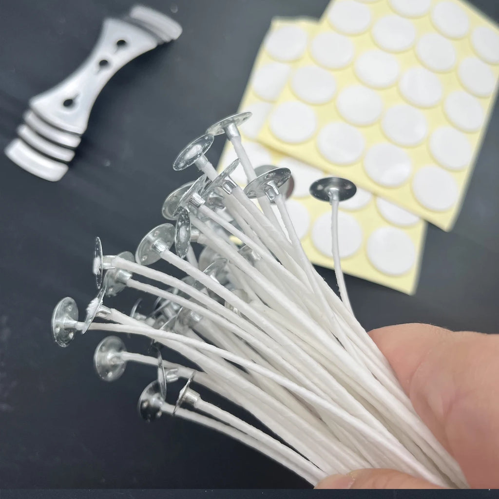 DIY Candle Making Kit – 50 Wicks, Metal Holder & Glue Dots Candle Making Kit Zpaxo