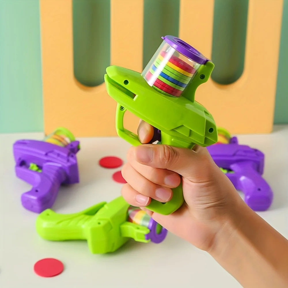 Colorful Foam Disc Launcher Toy Handheld Flying Saucer Game