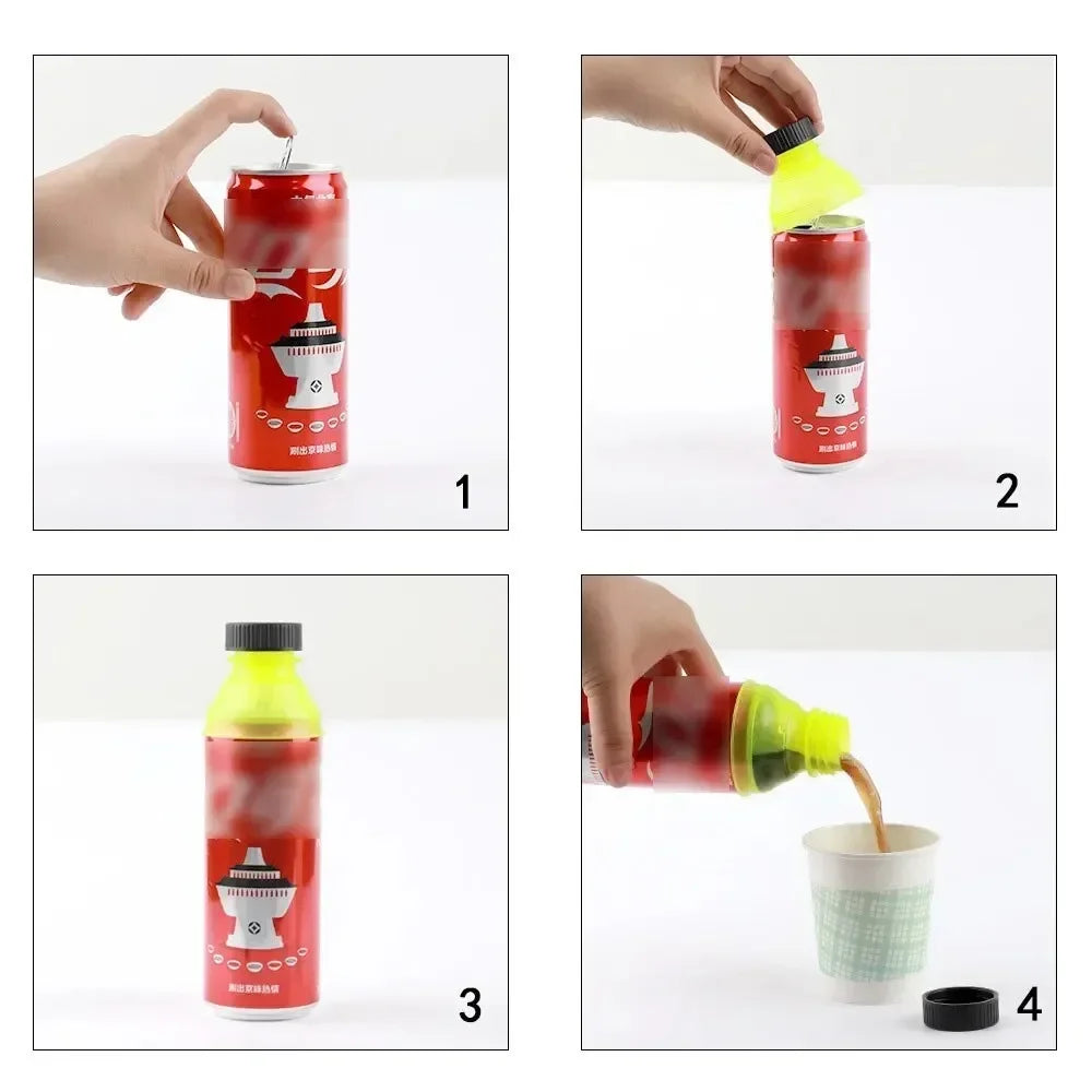 6pcs/set Reusable Plastic Beer Water Dispenser Lid Protector Caps Cover Bottle Top Soda Saver Can Cap Water Bottle Accessories Zpaxo
