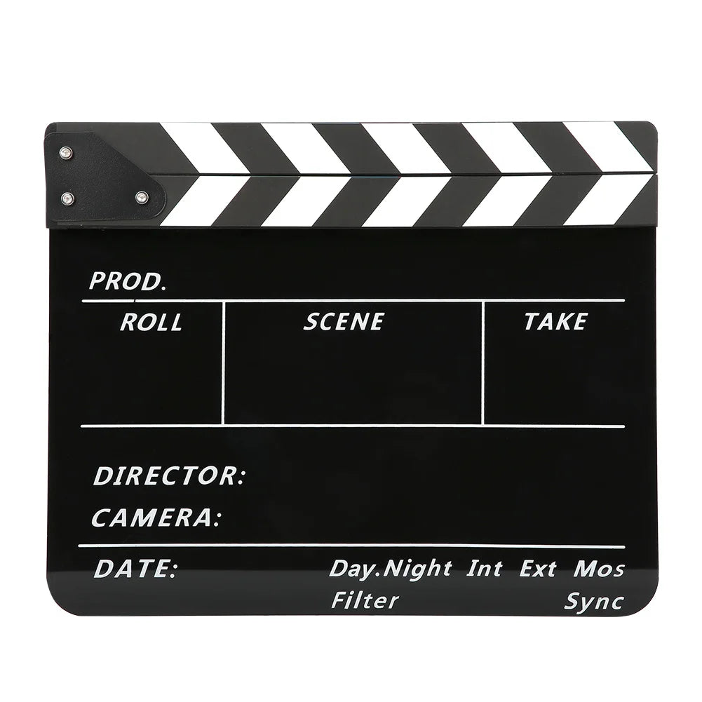 Acrylic 30x25cm Clapperboard Director Movie Clappers Film Television