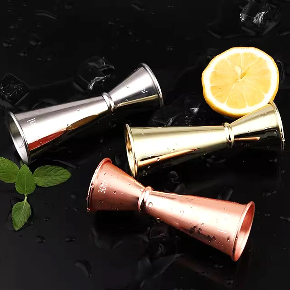 304 Stainless Steel Double Jigger – Bar Cocktail Measuring Cup Cocktail Jigger Zpaxo