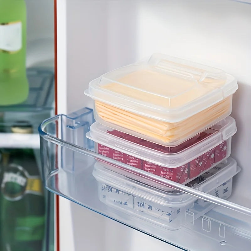 Plastic Refrigerator Storage Cheese Box Container Butter Block Slice