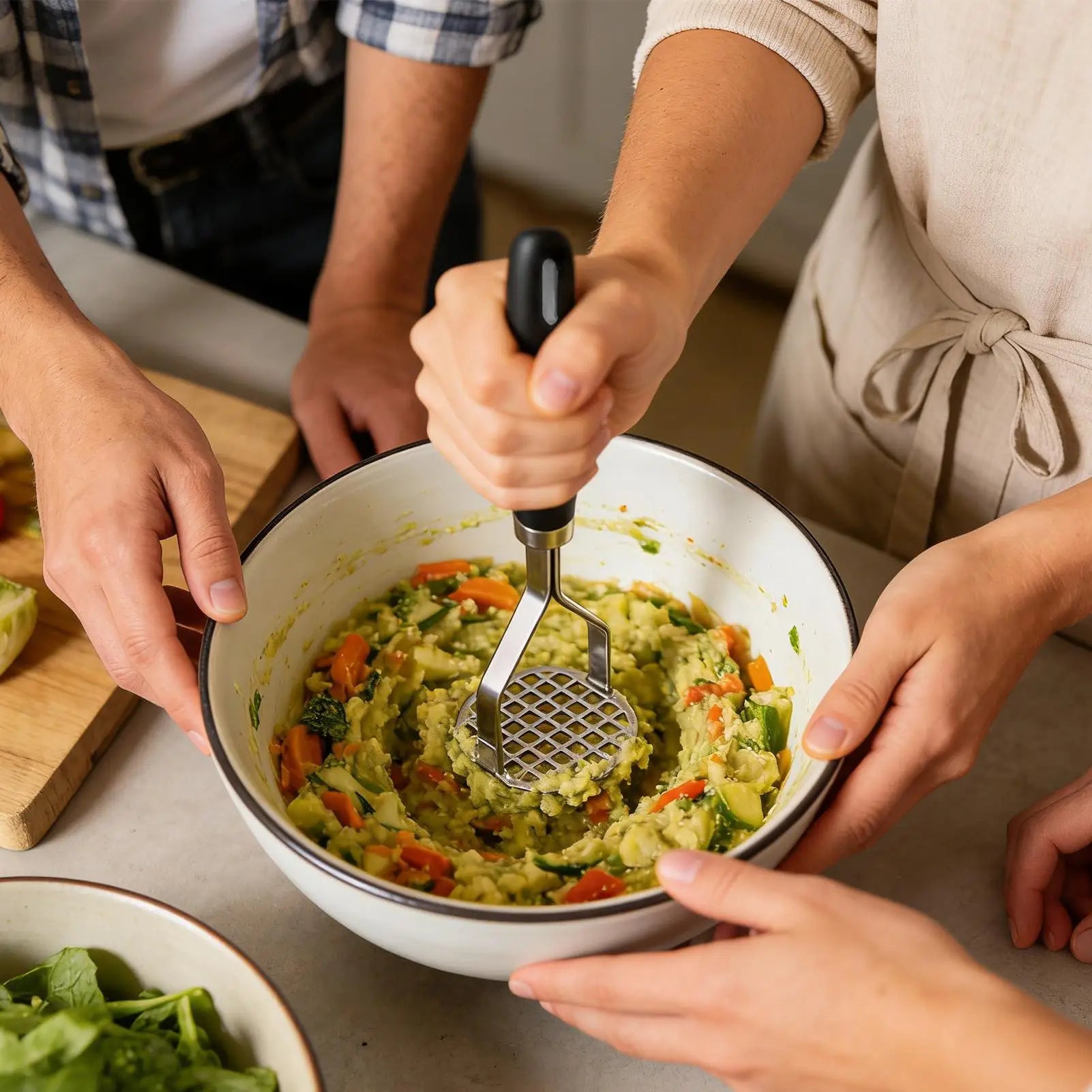 Potato Ricer Heavy Duty Stainless Steel Manual Fruit Vegetable Masher