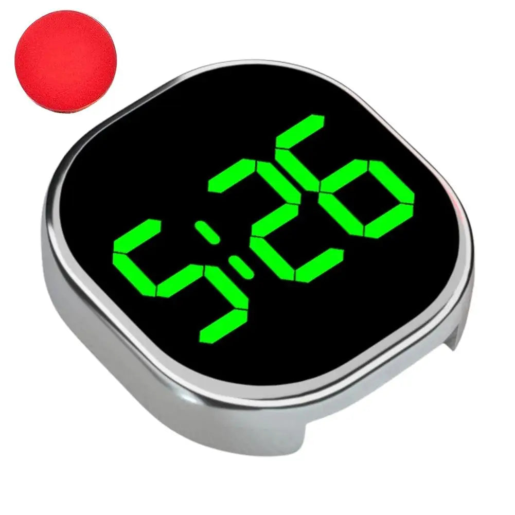 Mini LED Digital Stick-On Car Dashboard Clock | Auto Accessory Car Dashboard Clock Zpaxo SILVER