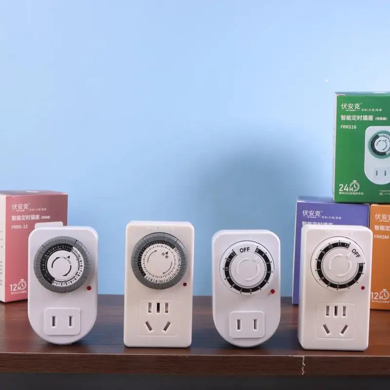 12/24 Hour Mechanical Cyclic Timer Switch – Universal Outlet Socket
