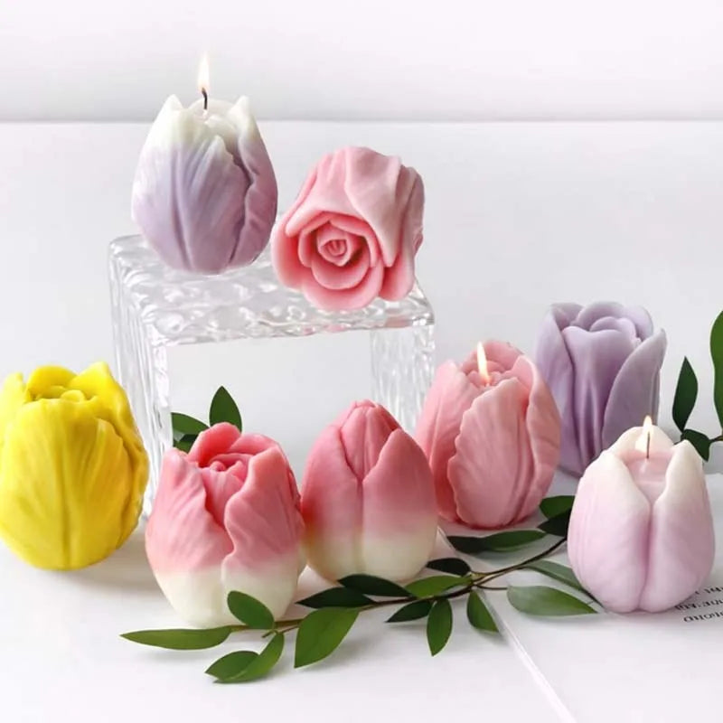 1pc 3D Peony Rose Silicone Mold For Candle/Wax/Resin/Plaster DIY + Mother's Day Gift + Home Decoration + Holiday Decor Zpaxo