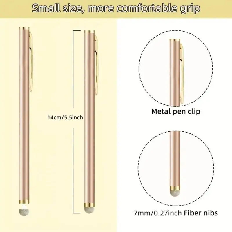 652F Business Styluses Pen Conductive Cloth Nib Multiple Screen Compatibility For Digital Art Office Work Metal Body Zpaxo