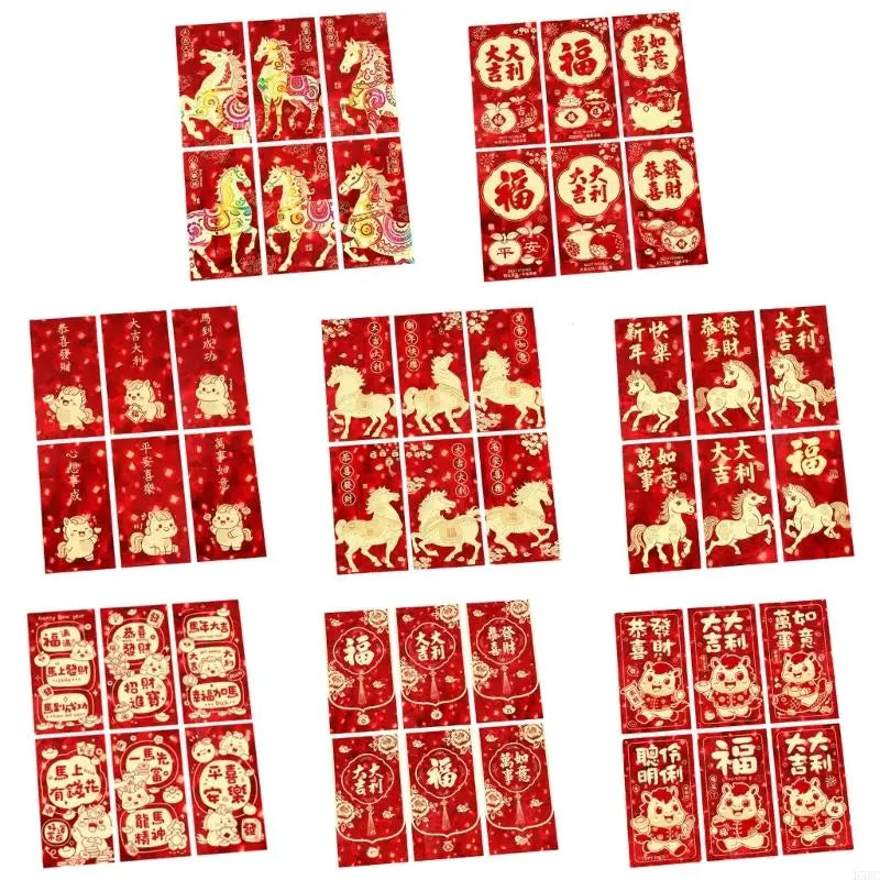 Year Horse Red Packets Cartoon Traditional Zodiacs Money Holder