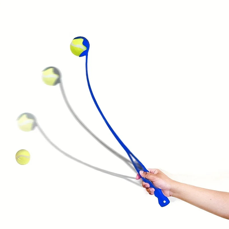 Pet Tennis Ball Launcher Stick Interactive Outdoor Dog Training Toy