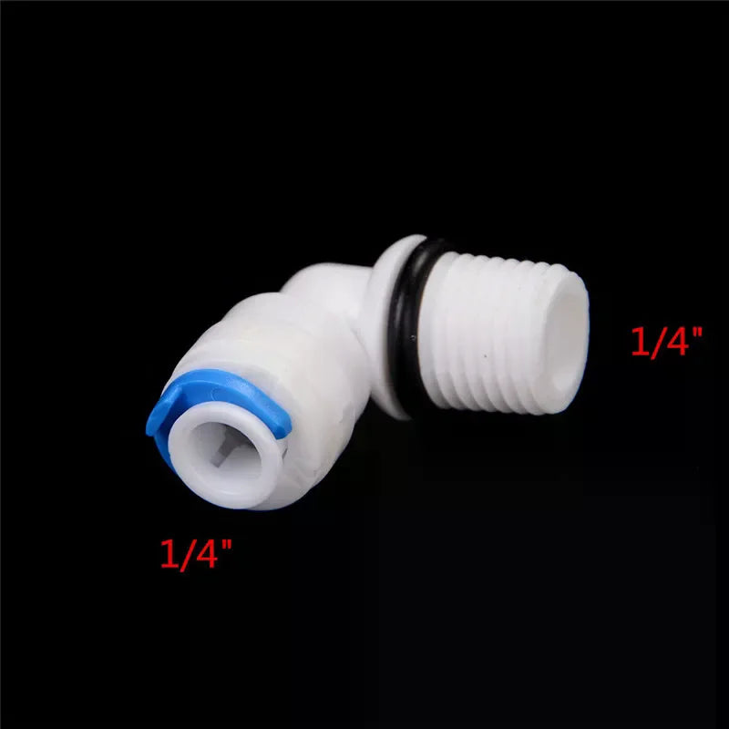 1/4" Male Thread - 1/4" OD Tube RO Water Elbow Quick Connector 5PCS Zpaxo