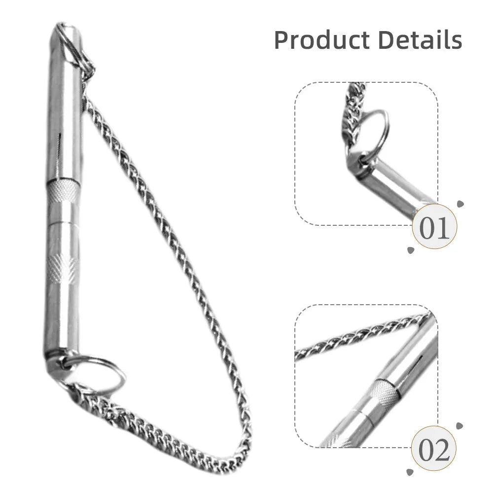 Stainless Steel Dog Whistle Adjustable Pitch Recall Training Stop