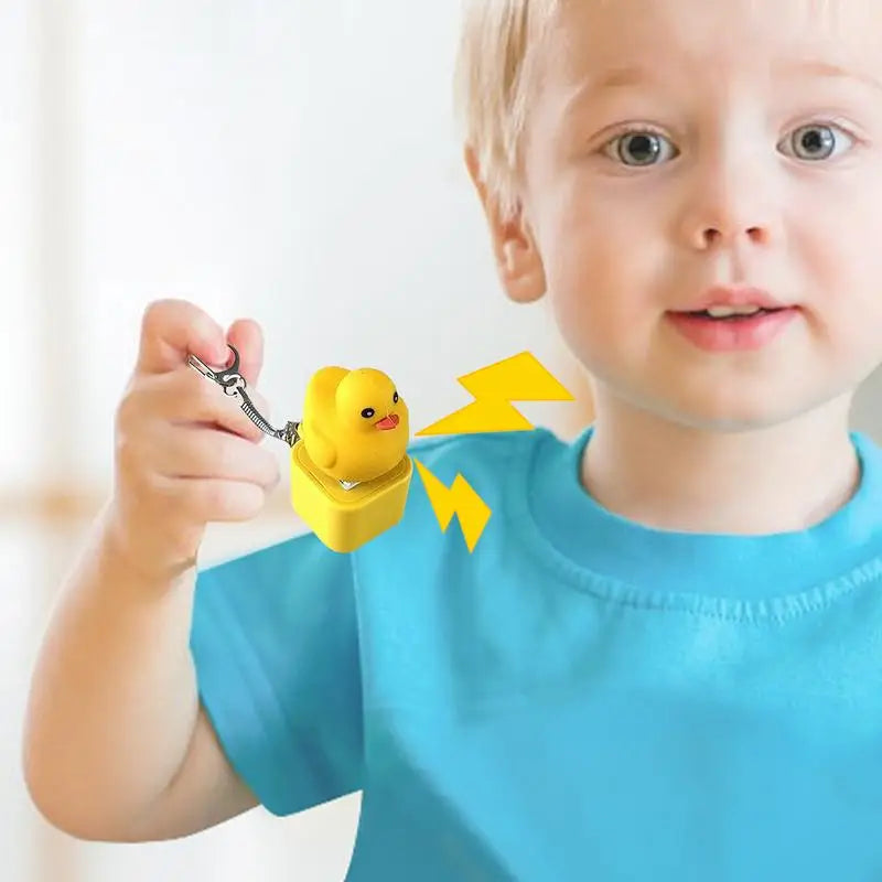 Cute Animal Toys Light Up Keychain Duck Toy Children Entertainment Accessories Finger Exercise Supplies For Nursery Zpaxo