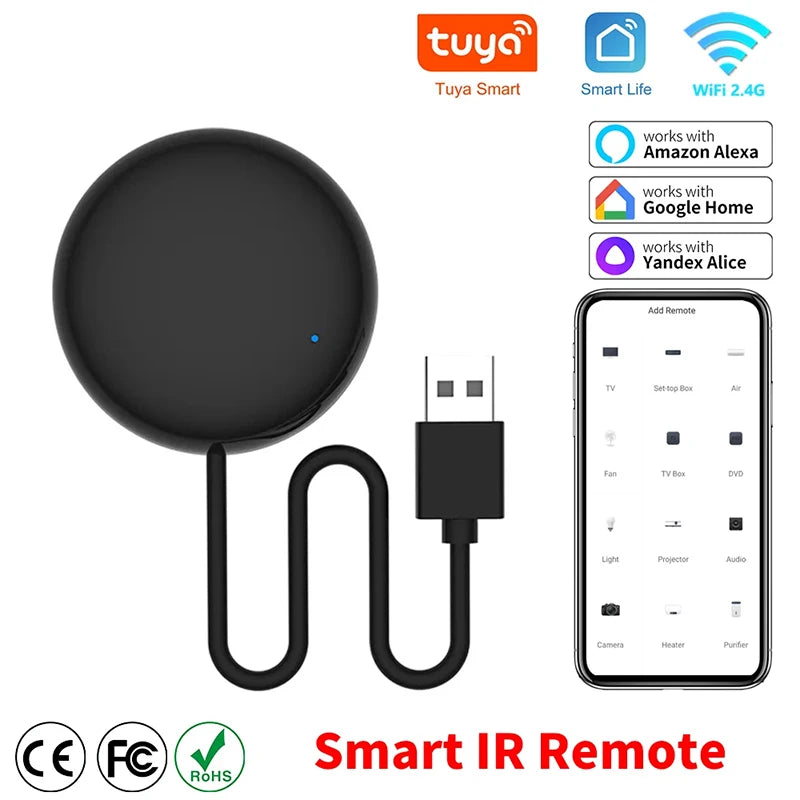 Tuya Smart IR Remote Control Smart Life Remote Universal Infrared Controller For Air Conditioner Work With Alexa Google Home Zpaxo