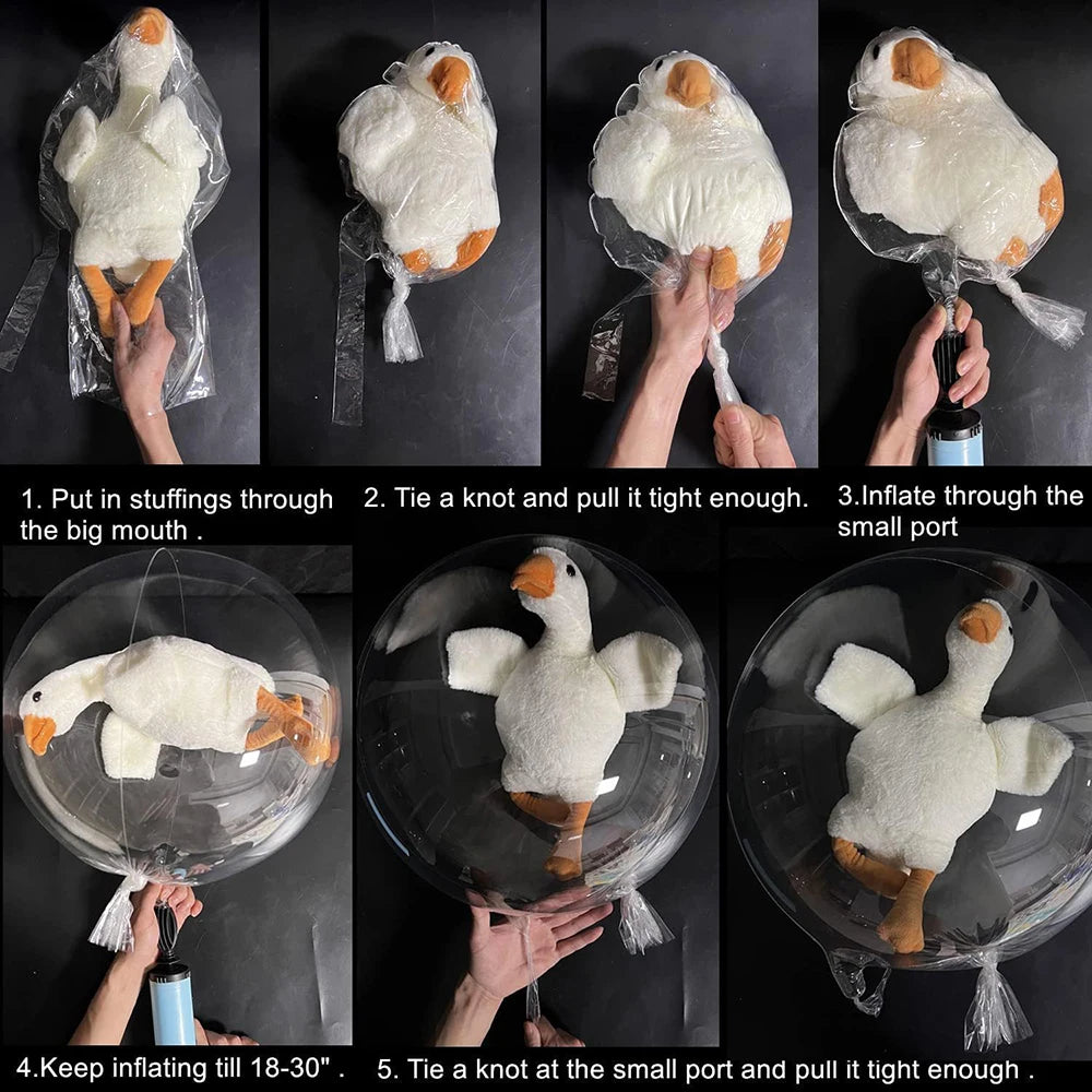 5 10 Large Wide Neck Transparent Bubble Bobo Balloons Flower Bouquet