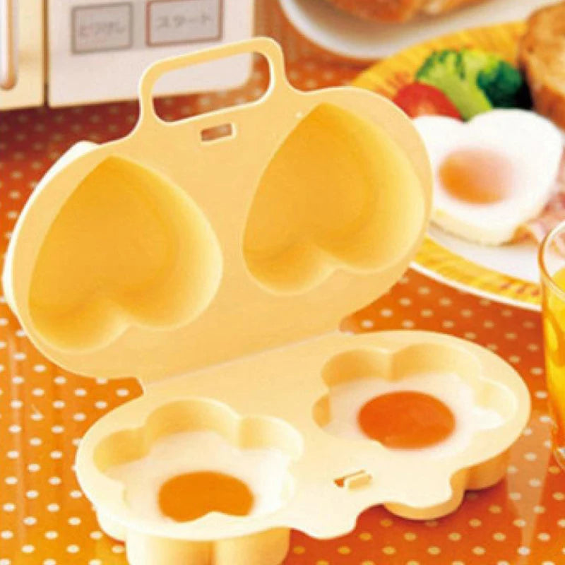 Mold Boiled Egg Steamer Flower Heart Cooker Steamed Mini Breakfast Zpaxo