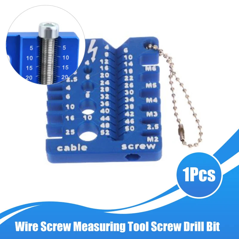 1Pcs Wire Screw Measuring Tool Screw Drill Bit Gauge 3D Printed Portable Nut And Drill Bit Thread Checker For Nuts Bolts Threads Zpaxo