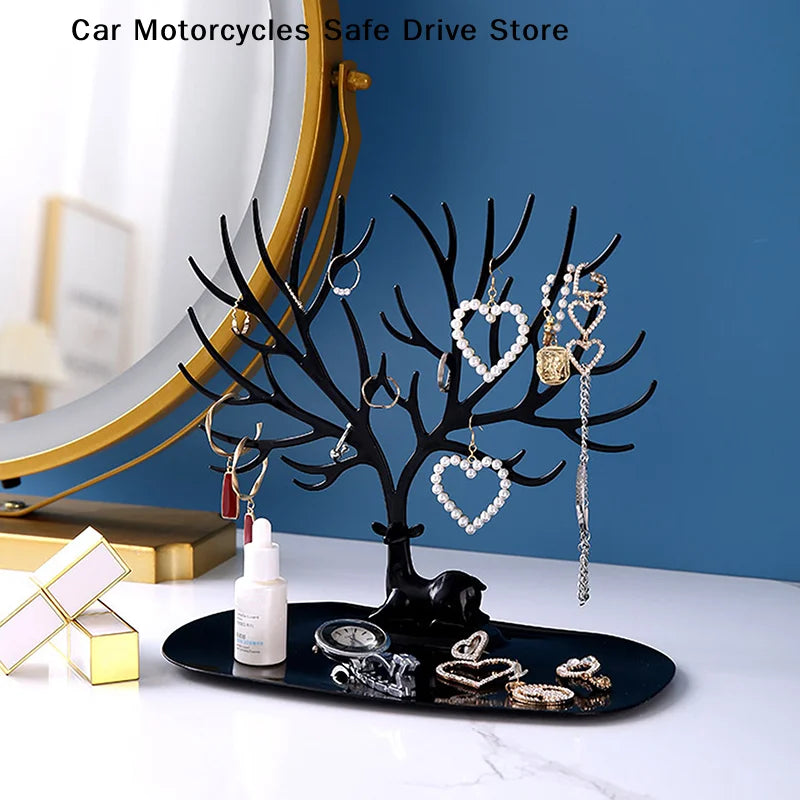 Plastic Jewelry Rack Tree Shaped Earrings Necklace Bracelet Ring