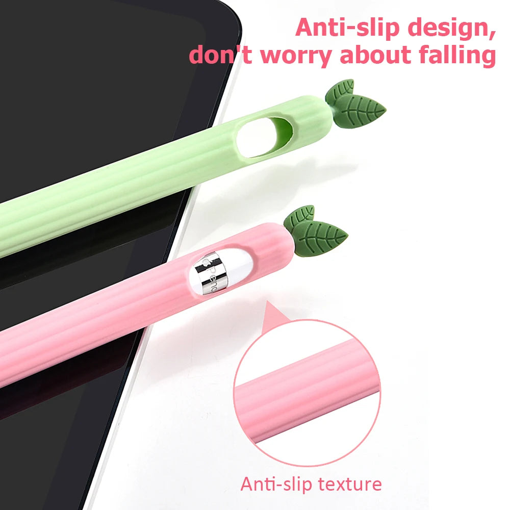 Cute Vegetables Silicone Pen Case Apple Pencil 1 2 Anti Scratch