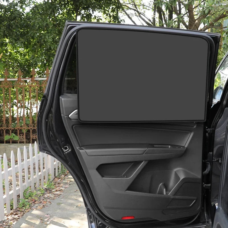 Car Window Sun Shade Anti-UV Curtain Magnetic Side Net Visor Summer