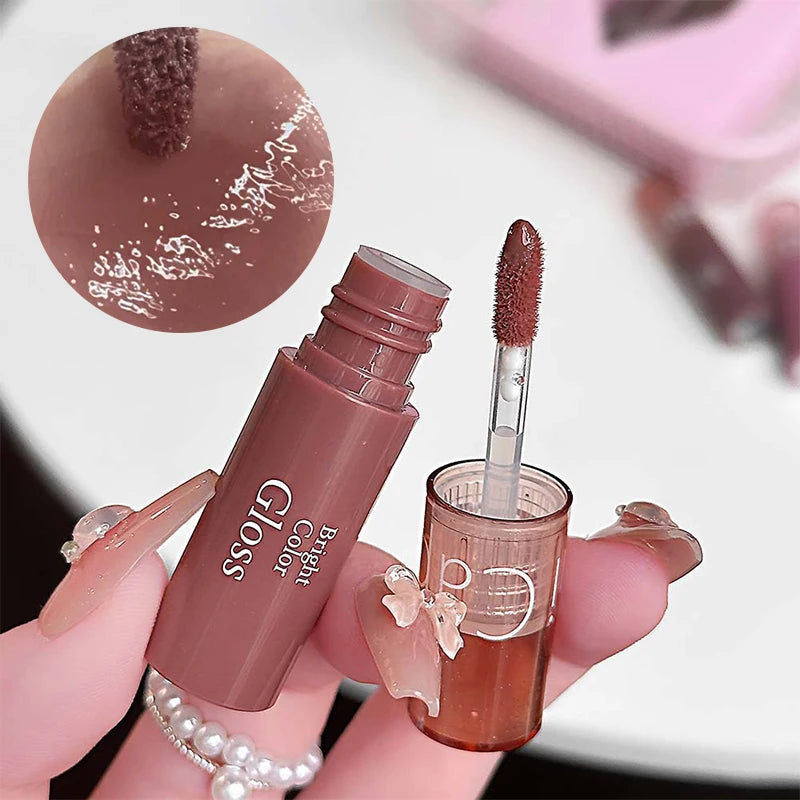 3PCS Water Light Mirror Lip Gloss Set Hydrating Lightweight Liquid Lipstick Nature Moisturizing Lip Tint Lips Makeup Cosmetics Zpaxo