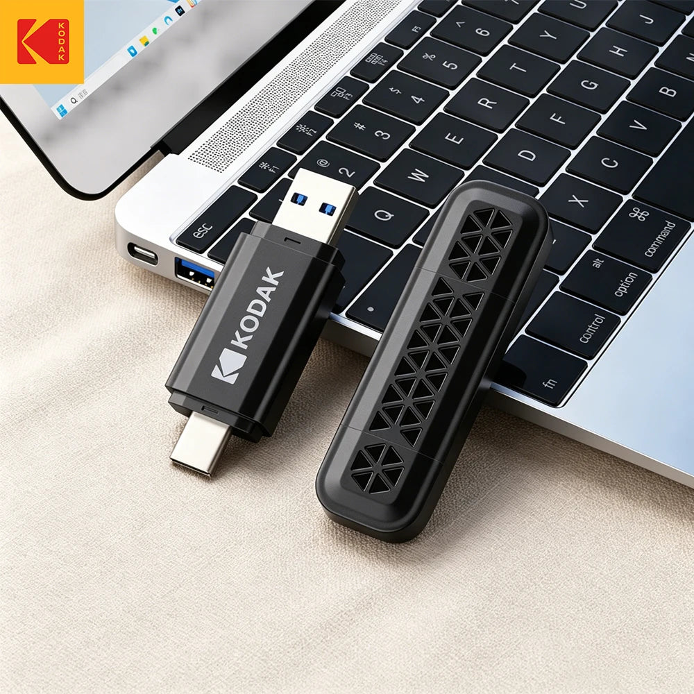 KODAK K143D USB 3.2 Type-C Flash Drive 128GB 256GB 64GB 32GB OTG High Speed Dual Pendrive for Phone Laptop Zpaxo