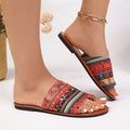Women Slippers Holiday Luxury Beach Sandals Summer Fashion Trend Flip Flops Outdoor Flat Open Toe Shoes for Women Slides Women Zpaxo Red 38