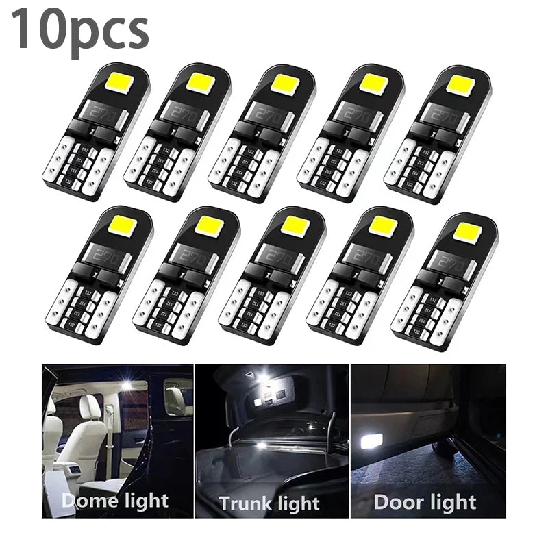 10Pcs W5W T10 LED Canbus No Error Bulb Car Interior Light 194 LED Signal Lamp For Car Light Reading Light Signal Lamp Zpaxo Default Title