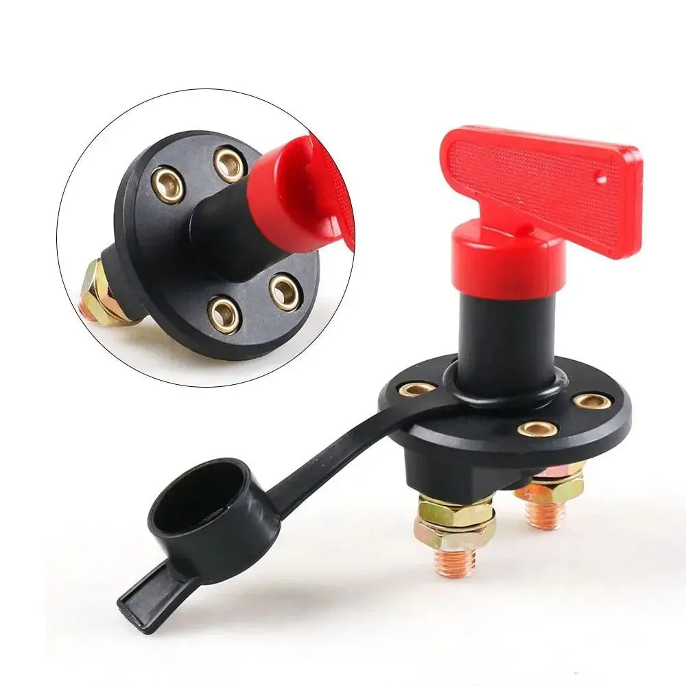 Quick Cut-off Battery Disconnect Switch Anti-leakage Switch Protector Isolator Power Cut Off Switch Durable Corrosion Resistant Zpaxo